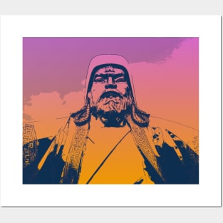 Vaporwave Genghis Khan 4227 Ulaanbaatar Posters and Art